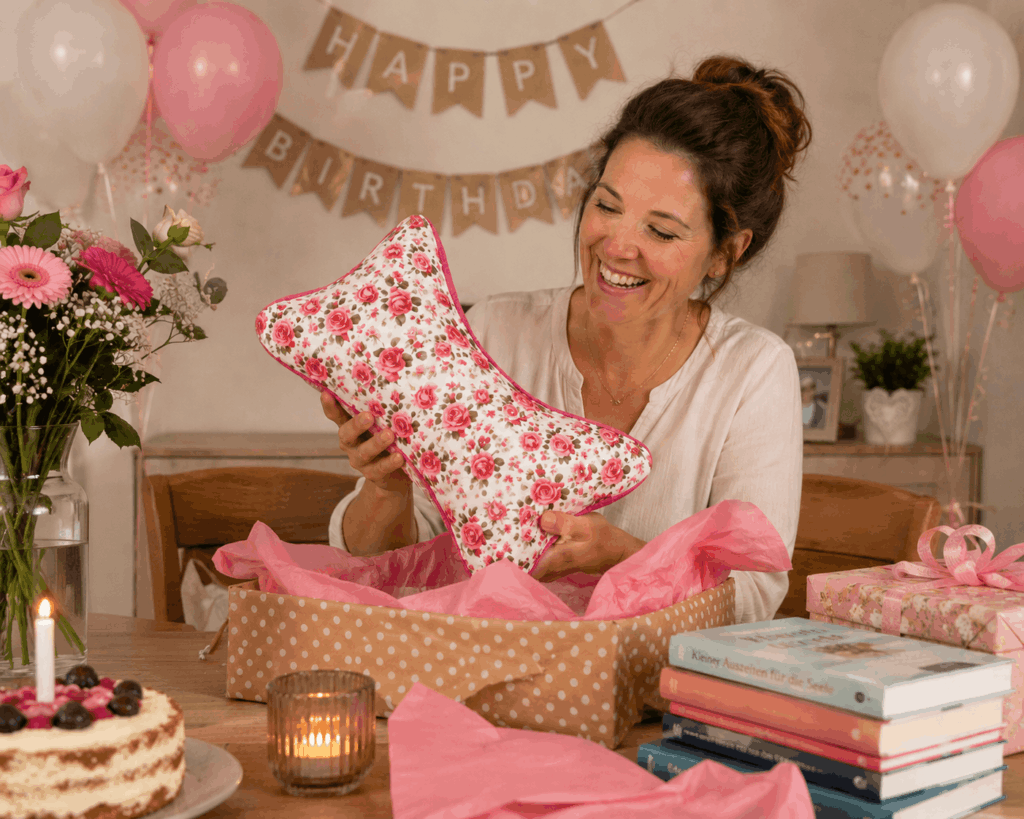 Leseknochen als Geburtstagsgeschenk für eine Frau