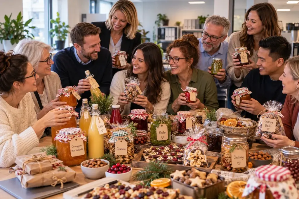 Food-Swap im Büro mit leckeren Geschenken aus der Küche